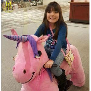 Hansel shopping mall motorized plush riding animals adult can ridee on electric unicorn bike for sale