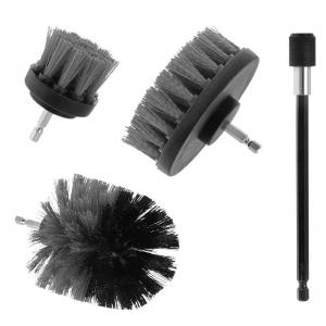 4pcs Electric Drill Bit Scrubber Attachment With Cleaning Brush