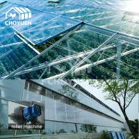 China Wind Resistant Glass Greenhouse With Transparent Panels And UV Protection on sale