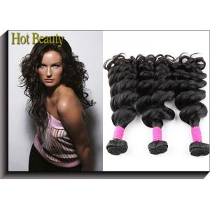 China Natural Black Virgin Brazilian Human Hair Extensions Big Curl Type supplier