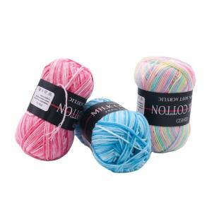China 50g Weight Milk Cotton Material Knitting Wool Thread Yarn for Garment Sewing and More supplier