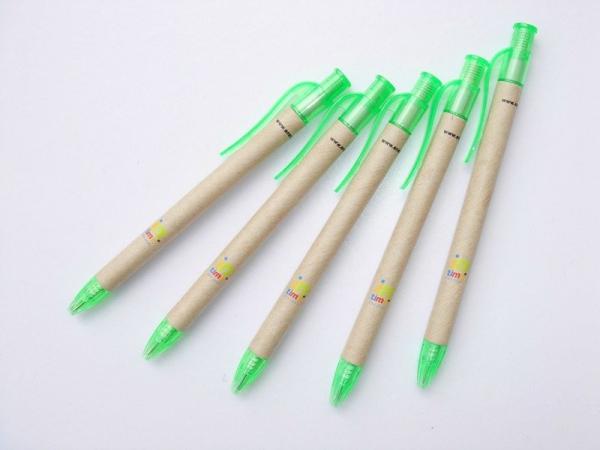 Eco-friendly logo pen promotional advertising Stationery recyclable paper pen