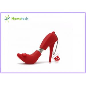 2.0 High heeled shoes personalised small USB Flash Memory Disk , Fashion 2D 3D shoes Customize PVC 16GB Cartoon USB KEY