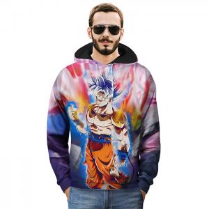 China SGS Custom Anime T Shirts Round Neck Hoodie With Front Pocket /  3D Printed Sweatshirts supplier