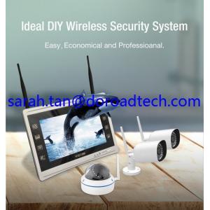 China 4CH 960P Wifi IP Cameras, Wifi NVR Kit, Wireless NVR with 11 HD LCD Display Screen supplier