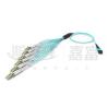 China Not Flush Patch Cord MPO Breakout Cable with LC Connector 12 Fibers Single OM3 OM4 MPO End LC Duplex End wholesale