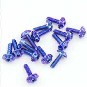 Blue Purple Gradient Tc4 Motorcycle Titanium Alloy Screws ANSI ASME Standard