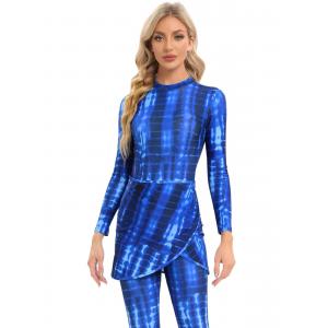 Ladies Printed Muslim Swimsuit Muslim Bikini Burkini Conservative Bathing Suits