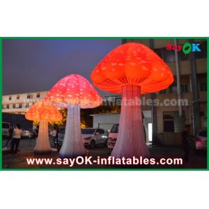 China 190T Nylon Red 2 - 5 M Mushroom Inflatable Led Light For Advertising / Decoration wholesale