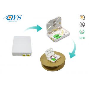 China 2 Cores SC DX / LC Quad Indoor Fiber Optic Terminal Box 1 , 2 Port FTTH supplier