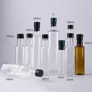 Olive Oil Vinegar Plastic Bottle With Screw Cap Square 8.8oz