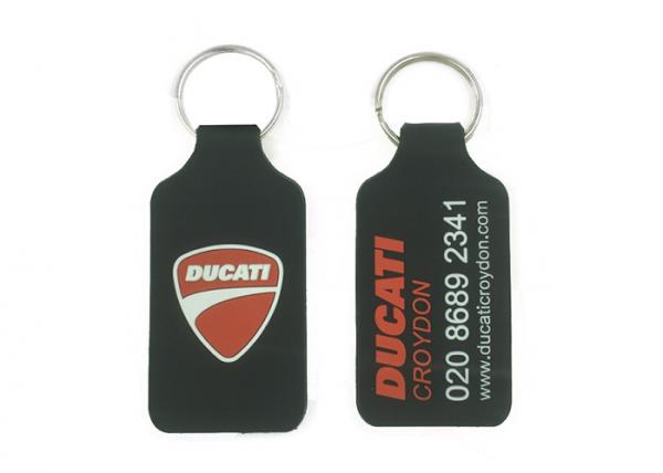 Plastic Custom Soft Pvc Keychain Double Side Embossed Keyring 100% Nontoxic