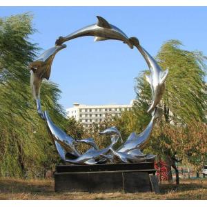 OEM Animal 316 Stainless Steel Metal Art Sculptures For Square Decoration
