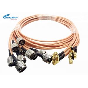 China LAN System RF Microwave Cables , SMA Male Right Angle Plug RF Connection Cable supplier