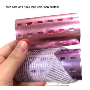 China Dansky Factory Custom Aluminum Hook and Loop Hair Rollers for Hair Styling and Curling Hot Temperature Metal Curlers wholesale
