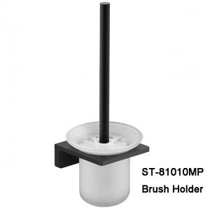 China Black color Low Price Eco-friendly Stainless Steel Set Holder And Toilet Brush supplier
