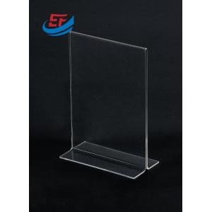 Plexiglass Desktop Display Stand T Shape A4 A5 A6 Clear Acrylic Leaflet holder
