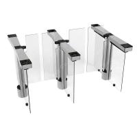 China Card Swipe Swing Barreras Double Routeway Single Leaf Speed Gate Turnstiles With Led Display Screen on sale
