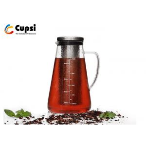 China Clear Cold Brew Iced Coffee Maker 1000ml Customized Logo Microwave Safe supplier