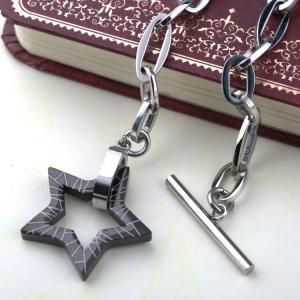 European Charm Bracelet For  Men Five-pointed star Charms, Stainless Steel Snake Chain