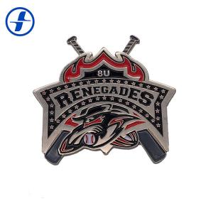 China Metal Plating Soft Enamel Pin Badges , Custom Trading Pins For Souvenir supplier