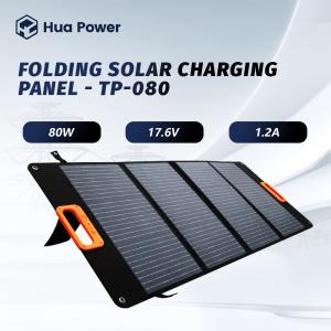 China Portable Solar Panel 80W Folding Solar Charging Panels 17.6V 1.2A for portable power station supplier