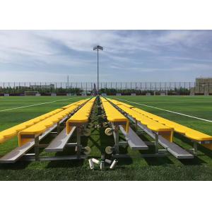 Outdoor Portable Aluminum Sports Benches , Temporary Spectator Stands With HDPE Seat