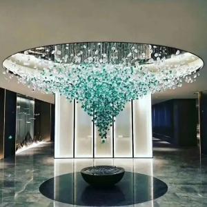 China Custom Modern Hotel Lobby Chandelier LED Lighting Elegant Design supplier