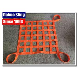 Helicopter Lifting Webbing Cargo Net , Flat Webbing Truck Bed Cargo Net