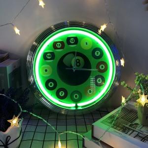 China Green Saa  Neon Light Clocks 130v Ac Round Neon Clock Shell Transformer supplier