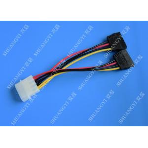 China IDE Flat Cable Harness Assembly 4 Pin to 2 x 15 Pin SATA To Serial ATA SATA Connector supplier