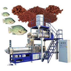China Silvery Floating And Sinking Fish Feed Pellet Extruder Machinery With High Technology supplier