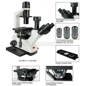China 400X Laboratory Inverted Optical Microscope A14.0801 With Trinocular Head supplier