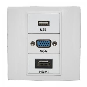 VGA HDMI USB Multimedia Faceplate Wall Plate Outlet Terminal Block Socket Panel