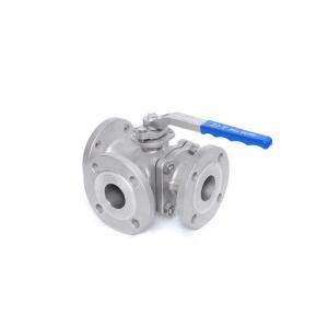 China High Performance 3 Way Ball Valve Stainless Steel , PN40 T Port L Port Ball Valve supplier