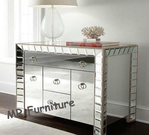 Sophia Design Mirror Furniture Set 3 Drawers Glass Mirror Dresser Table