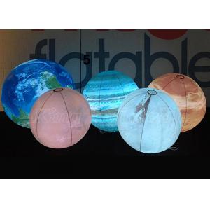 Outdoor Advertising Balloons Inflatable Hanging Planets Globe Balloon With Led Light