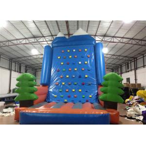 China Amusement Park Inflatable Rock Climbing Wall Sports Games Straight inflatable climb wall with the pine trees supplier