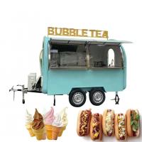 China Customized Fully Equipped Food Truck Concession Bubble Tea Coffee Food Trailers on sale