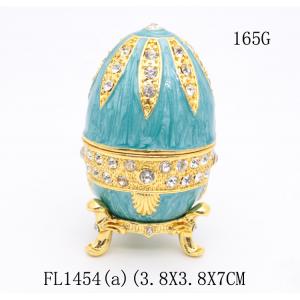 Russian Faberge Easter Egg Vintage Style Easter Egg Box Egg with Rich Enamel Sparkling Rhinestone Jewelry Trinket Box