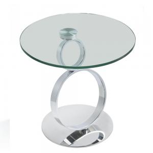 China Durable Tempered Glass Coffee Tables , Multifunctional Cafe Table Round supplier