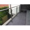 China Square Post Building Railing , Outdoor Tinted Tempered Glass Deck Railing wholesale
