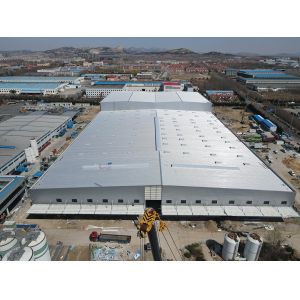 China Meilleurs fabricants de bâtiments métalliques - Entrepôt à structure en acier préfabriqué - Charpente métallique robuste - Atelier pour atelier supplier