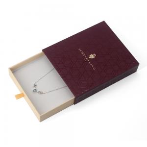 Custom Luxury Rigid Paper Packaging Gift Drawer Jewelry Box