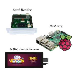 USB RFID Card Reader 6.86 Inch LCD Display Casino Player Tracking System For Bonus System