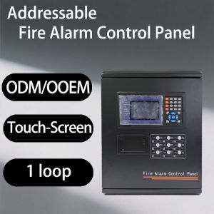 Solución de seguridad contra incendios de edificios de gran altura    Sistema de alarma direccionable con parámetros personalizables, pantalla de panel táctil y pantalla LCD, que permite un ajuste rápido de parámetros e integración de monitoreo remoto