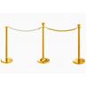 China Dia.32CM Base Mirror-Gold Finish Crowd Control Stanchion Finger - Print Resistant wholesale