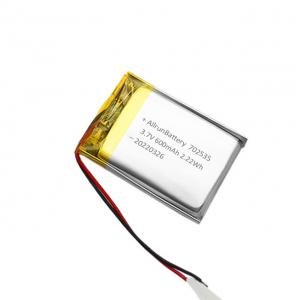 Single Cell Lithium Polymer Battery 3.7 V 600mAh LiPo Battery