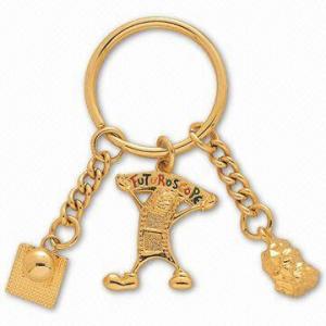 China Metal Keychain with Some trinkets, Customized Shapes are Accepted wholesale