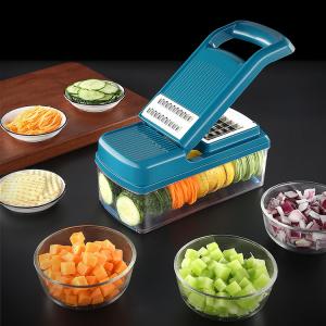 Blue Vegetable Mandoline Chopper Slicer Shredder Household Kitchen Tools